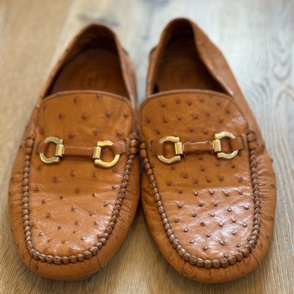 Pelle Line Palm Beach Full Ostrich Driving Shoes - Picture 1 of 5